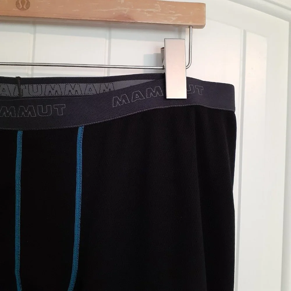 Mammut Go Warm Symbitech 3/4 Length Wool Blend Baselayer Pant Black Size XXL